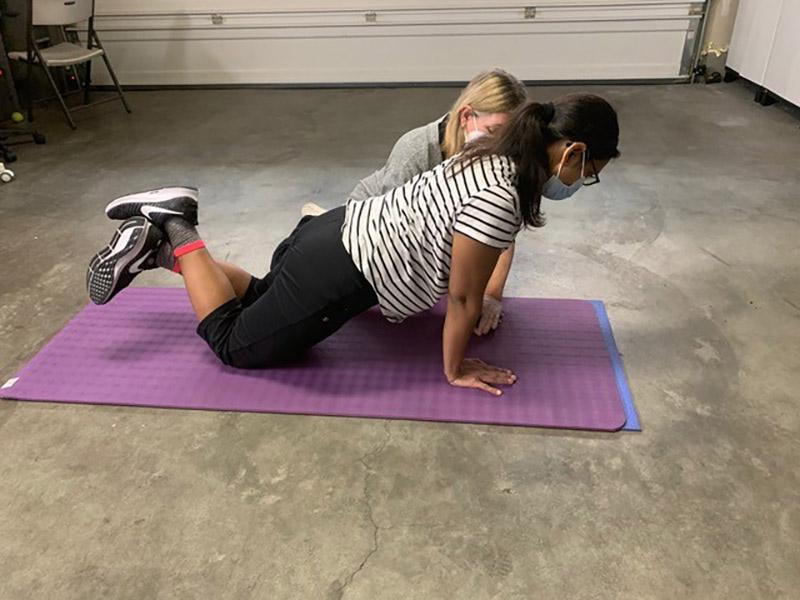 Dr. Dipika Aggarwal continues to do occupational and physical therapy to regain her strength and balance. (Photo courtesy of Dr. Dipika Aggarwal)