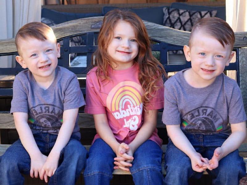 From left: Siblings Jaxon, Isabel and Jason Siqueiros all had heart transplants before they turned 3. (Photo courtesy of the Siqueiros family)